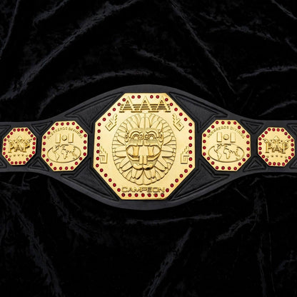 AAA Mega World Belt 16MM Thick Stacked Plates Side Profile 4 Layer Zinc