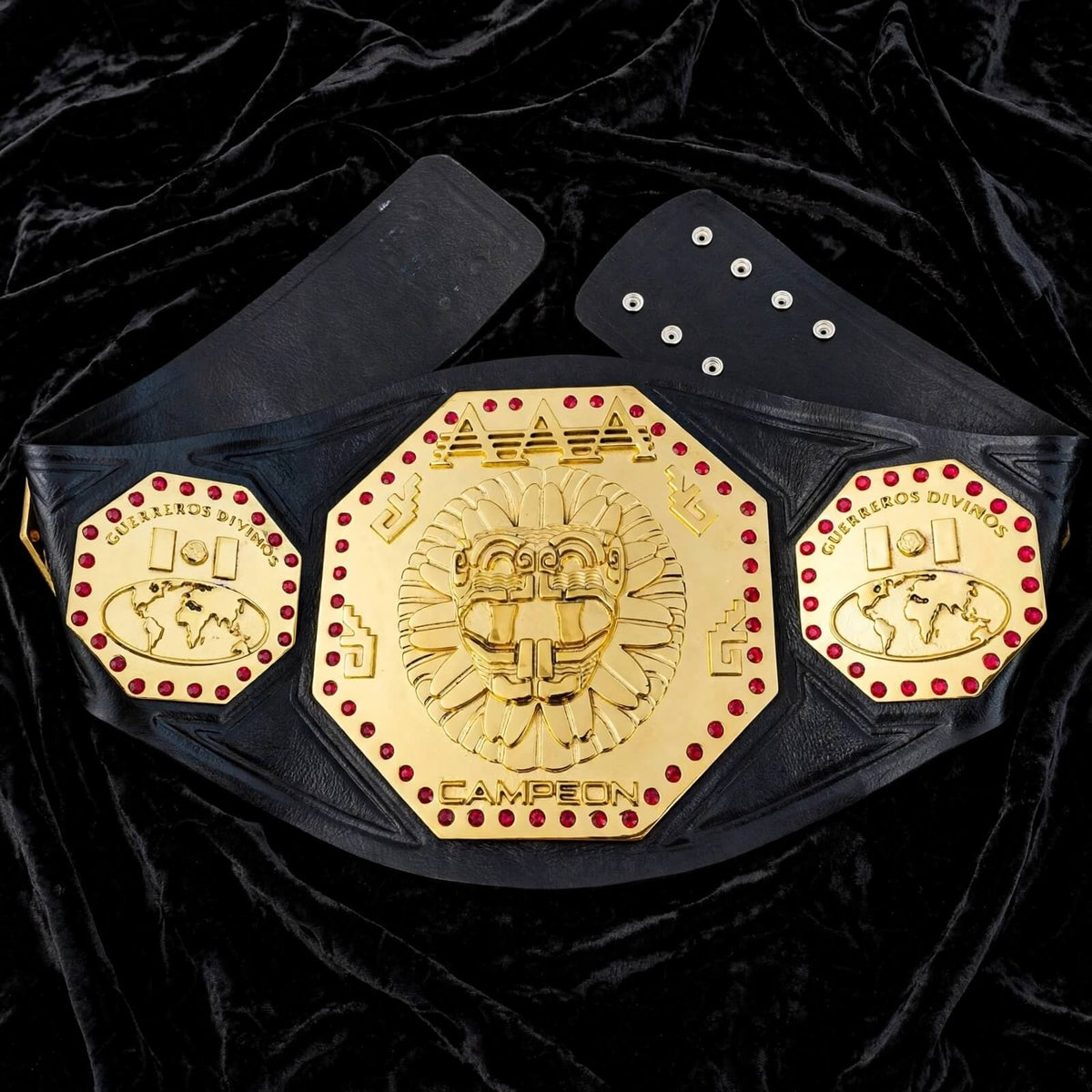 AAA Mega World Championship Center Plate 24k Gold Plated 4MM Zinc Detail
